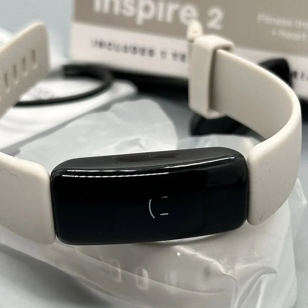 Fitbit Inspire 2 Health & Fitness Tracker 24/7 Heart Rate, Lunar White